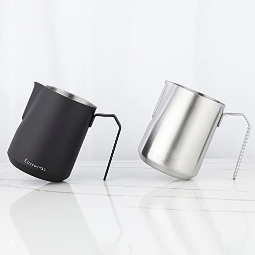 Milk Frothing Pitcher 304 Stainless Steel Milk Frother Cup 20 oz (600ml)  for Coffee Arts/Espresso/Cappuccino