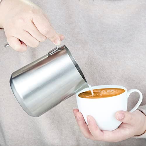 Stainless Steel Milk Frothing Pitcher Espresso Steaming Coffee Barista  Latte Frother Cup Cappuccino Milk Jug Cream